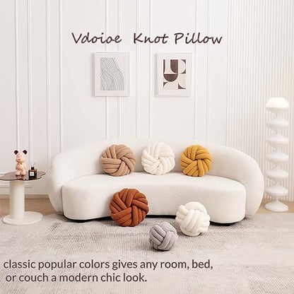 Knot Pillow,Khaki Decorative Pillows 13.7" - color: Khaki