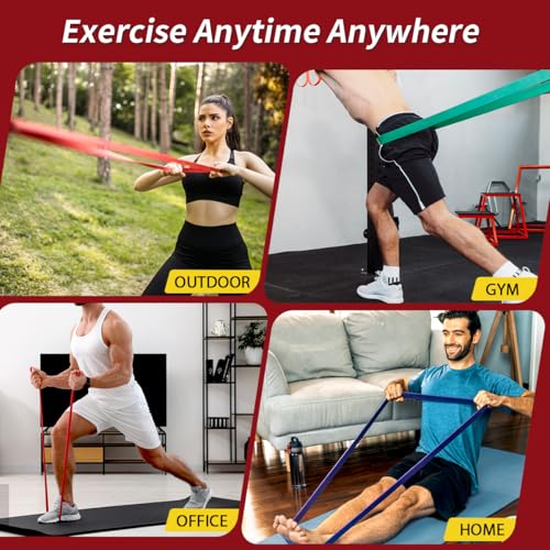 WHATAFIT Resistance Bands, 5 Level Pull Up Assistance Bands for Working Out - color: 2.3-38.6kg(5-85파운드) 컬러풀