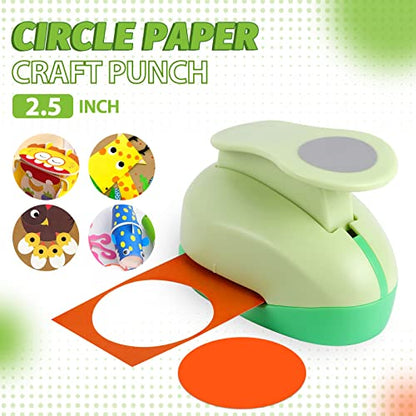UCEC Circle Punch, 2.5 Inch Circle Hole Punch, Craft Paper Punches Circles Craft Punch Cutters for Handmade Crafting Scrapbooking Cards Arts Fun Projects - color: Circle, size: 2.5 Inch
