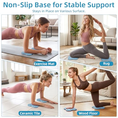 Yoga Knee Pads Set of 2 – Extra Soft Non-Slip Yoga Knee Pad Cushion for Knees Elbows Wrists – Pilates & Workout Knee Pads for Floor Exercises, Kneeling, Stretching, Fitness, Blue - color: Blue