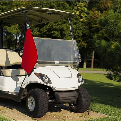 Magnetic Golf Towels for Golf Bags with Clip & Ultra Strong Magnet - Waffle Weave Microfiber Towel for Secure Hold on Bags & Carts - Ideal Club Cleaner & Accessories - Red - color: Red