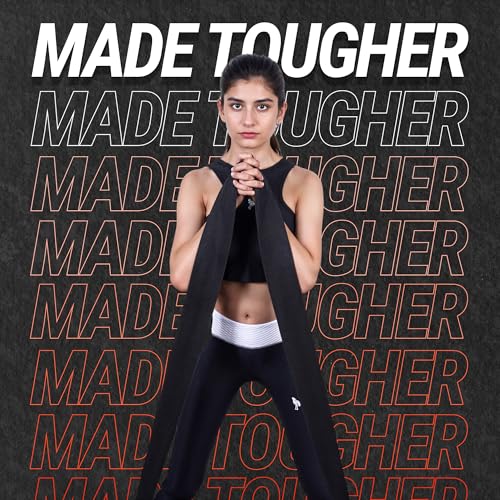 76 Inch Fabric Resistance Band for Strength Training, Mobility, and Stretching, Non-Slip Workout Band for Athletes, Home Gyms, Yoga, and Physical Therapy - color: Black