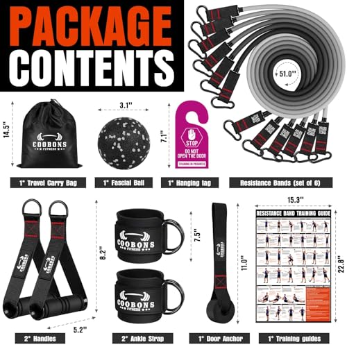 Heavy Resistance Bands for Working Out, 300LBS Exercise Bands with Handles - color: Black, Grey