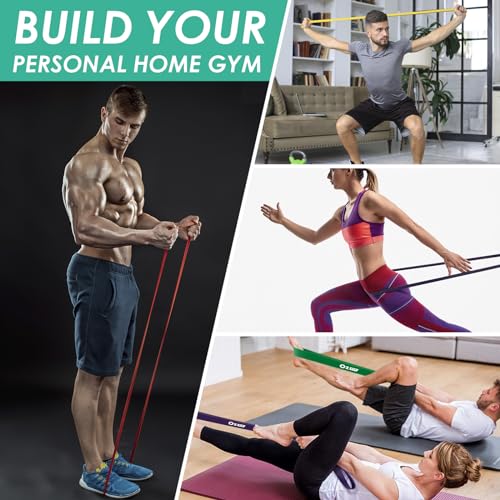 Pull Up Bands, Resistance Bands, Pull Up Assistance Bands Set for Men & Women, Exercise Workout Bands for Working Out, Body Stretching, Physical Therapy, Muscle Training