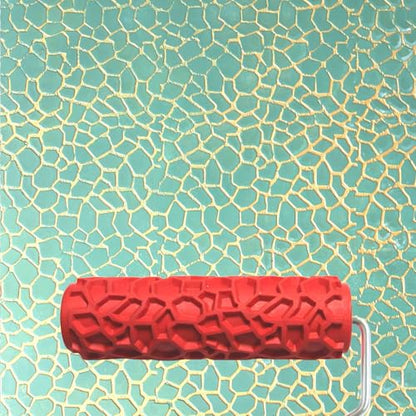 7" Texturing Roller, Patterned Textured Paint Roller, Drywall Texture Tool | Art Texture Roller, Embossed Rubber Paint Roller Supplies, Knockdown Texture Tool for DIY Household Wall Painting (BK327R) - style: BK327R