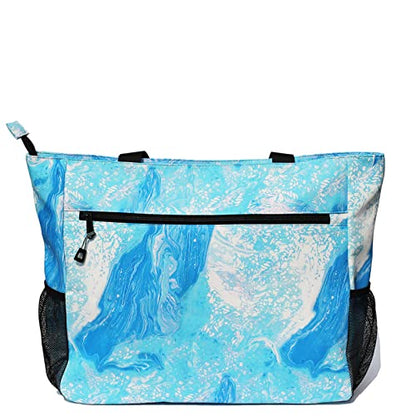ESVAN LARGE BEACH BAG Water Resistant Lightweight 20 inch Women Oversize Tote Bag for Gym Beach Travel Pool Yoga Nurse - color: U