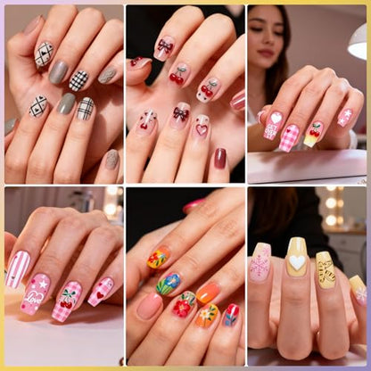 Biutee Nail Stamping Plate 15 PCS Nail Stamping Kit with Nail Stamper | Nail Art Stamping Plate with Scraper & Storage Bag, Nail Stamper Kit Star Bowknot Love Butterfly Leaf Design for DIY Nail Art - color: 19 Piece Set