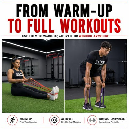 Heavy Thick Resistance Bands Set of 4, 5X Thicker, Short Monster Band, Deadlift Band, Loop Resistance Booty Bands for Glute Activation, Strength Training, Deadlifts, Squats & Warm-Up - color: 2red, 2purple,