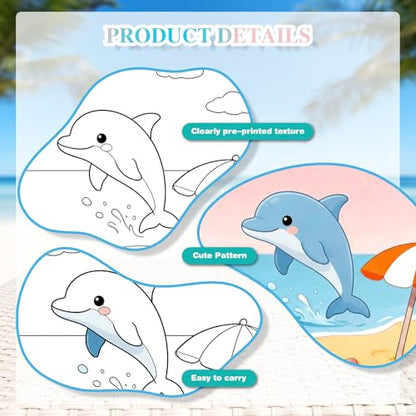 12 Packs Summer Pre Drawn Canvas to Paint, Ocean Pre Printed Canvas for Painting, Pre Stretched Canvas Outline Painting Boards for Beginners, Students, Party Favors 4 * 4inch - color: Summer