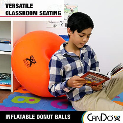 CanDo 30-1954 Donut Swiss Stability Ball for Yoga, Pilates and Balance Training, 30" Diameter, Red - style: 30-inch
