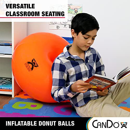 CanDo Donut Exercise, Workout, Core Training, Swiss Stability Ball for Yoga, Pilates and Balance Training in Gym, Office or Classroom - style: 22-inch