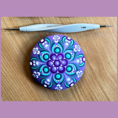 Happy Dotting Company Extra Fine Stylus — Micro Precision Double-Ended Dotting Tool & Embossing Stylus | 0.5mm & 1.0mm Tips for Mandala Art, Paper Embossing & Nail Art Detail Work