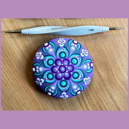 Happy Dotting Company Extra Fine Stylus — Micro Precision Double-Ended Dotting Tool & Embossing Stylus | 0.5mm & 1.0mm Tips for Mandala Art, Paper Embossing & Nail Art Detail Work
