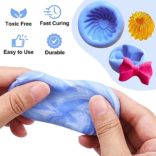 Silicone Putty - 2.5 Lb Flexible Silicone Mold Making Kit for Reusable Silicone Molds Making - Easy 1:1 Mixing Ratio Fast Cured Molding Putty for Casting, Resin Molds, Soap Mold, Candle Molds, Statues - color: 1,200g / 40oz