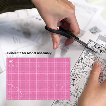 KC GLOBAL A4 (12"x9") Self-Healing Cutting Mat (Pink) - Sturdy, Reversible, Eco-Friendly, Non-Slip. Premium Desk Mat for Crafters, Quilters, and Hobbyist - color: Pink, size: 12"L x 9"W