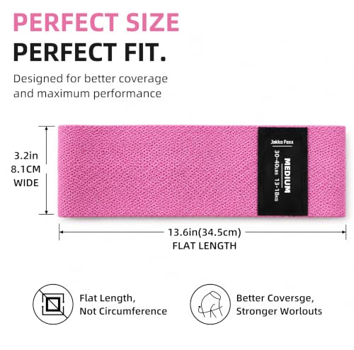 Fabric Resistance Bands,5 Non-Slip Fabric Workout Bands,Booty Bands for Women & Men, Elastic Exercise Bands for Legs, Glutes, Hips & Thighs, Home Fitness & Gym - color: Pink 4-Pack