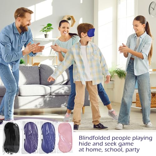 Tarpop 200 Pcs Eye Masks Adjustable Sleeping Mask, Multicolor - color: Black, Blue, Purple, Pink