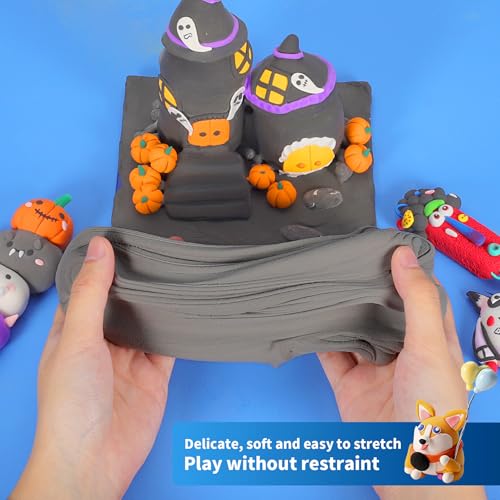 ifergoo 100g Gray Air Dry Clay, 3.5oz DIY Creative Modeling Clay for Kids | Refill Foam Magic Clay for School Art & Craft Project, Slime Supplies, Ultra-light & Soft, Gift for Age 3-12 Boys & Girls - color: Gray/100g