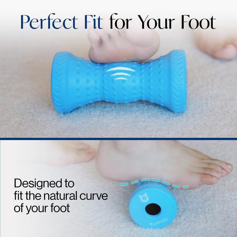 Tumaz Foot Roller for Deep Tissue Massage & Reflexology - color: Sky Blue