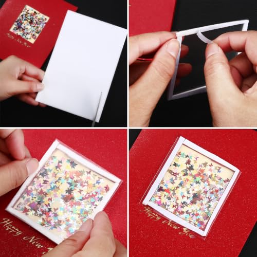 12 Sheets Foam Sheets Crafts 7.9 x 5.9 Inch White Double Sided Sticky Craft Foam Papers 3D Dual-Adhesive Papers for Scrap Booking Card Making Project Preschoolers Classroom DIY Photo Frames Crafts