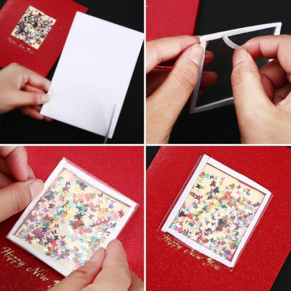 12 Sheets Foam Sheets Crafts 7.9 x 5.9 Inch White Double Sided Sticky Craft Foam Papers 3D Dual-Adhesive Papers for Scrap Booking Card Making Project Preschoolers Classroom DIY Photo Frames Crafts