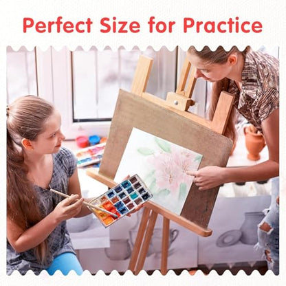 FIXSMITH Canvas Boards for Painting 5x7 Inch, Super Value 12 Pack White Blank Canvas Panels, 100% Cotton Primed, Painting Art Supplies for Professionals, Hobby Painters, Students & Kids - size: 5"×7"