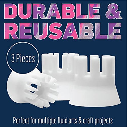 FolkArt Drizzle Tool Set, 3 Pack Slotted Strainer Tool Set Perfect for Fluid Paint Pouring Arts and Crafts Projects, 50419 - style: Slotted Strainer Tool
