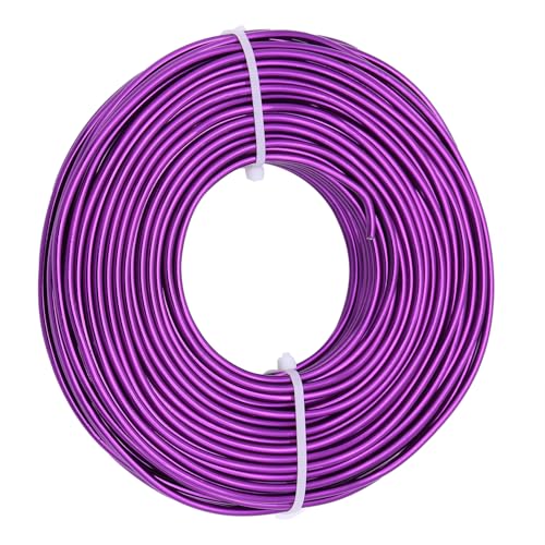 9 Gauge Aluminum Craft Wire, 100 Feet 3mm Bendable Metal Wire for Jewelry Making, Sculpting and Floral Design, Soft Armature Wire for DIY Crafts (Purple) - size: 9 Gauge(3mm), style: Purple
