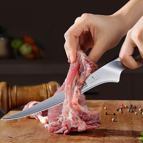 HOSHANHO BBQ Carving Knife Set, Brisket Slicing & Boning Knife for Meat | Professional Ultra Sharp Butcher Carving Knife in Japanese High Carbon Steel, Ergonomic Handle, Gift for Chefs - size: 7"