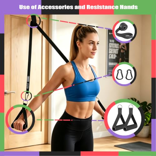 Resistance Bands for Working Out,4-Level Elastic Pull Up Assistance Bands Set for Men & Women,Exercise Bands for Full-Body Training, Fitness, Physical Therapy, Stretch Workout Bands at Home, Gym - size: 7set
