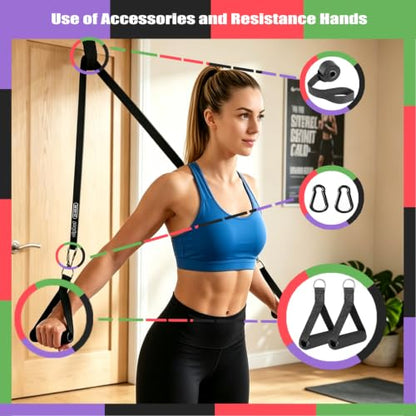 Resistance Bands for Working Out,4-Level Elastic Pull Up Assistance Bands Set for Men & Women,Exercise Bands for Full-Body Training, Fitness, Physical Therapy, Stretch Workout Bands at Home, Gym - size: 7set