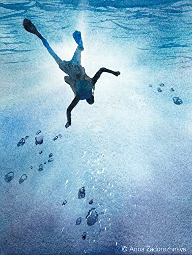 Schmincke Horadam® Aquarell, Super Granulation Trio Deep Sea 5 ml Tubes, 74 614 097, Cardboard Set, Very Strong Granulating Watercolors - color: Deep Sea, size: 0.51 Fl Oz (Pack of 1)
