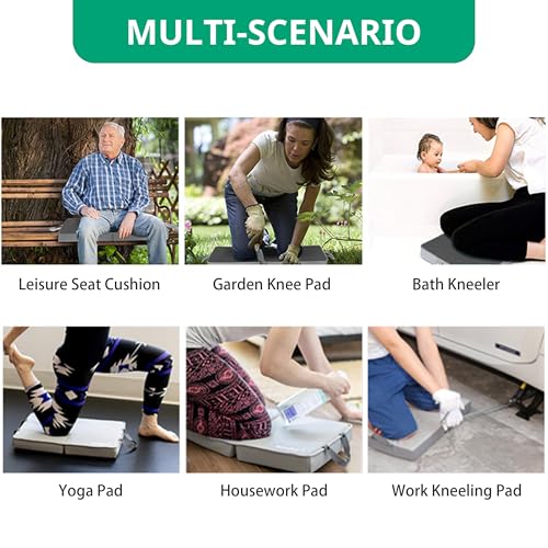 Gardening Knee Pads, Large Knee Pads for Gardening, Kneeler Pad, Thick Garden Knee Pad,Repairing-Floor Knees Mat for Prayer, Fitness, Yoga, Gym & Pilates (Gray) - color: Gray
