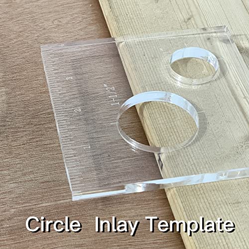 Pack of 4 Circle Inlay Template Set Router Templates for Woodworking,Router Jig Templates Decorative Templates - style: 1/4 Thick Circle