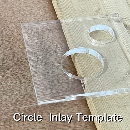 Pack of 4 Circle Inlay Template Set Router Templates for Woodworking,Router Jig Templates Decorative Templates - style: 1/4 Thick Circle