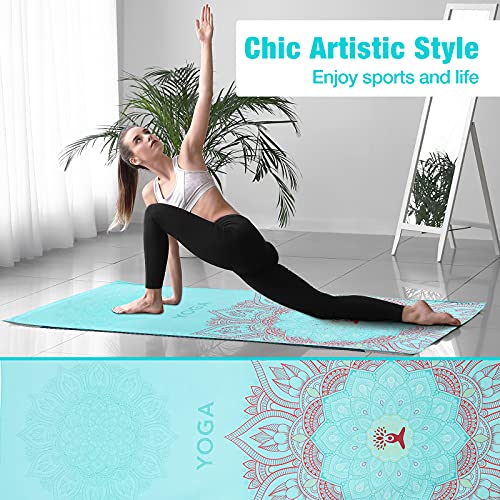 MoKo Yoga Towel, Non-Slip Hot Yoga Mat, 74.4 x 27.4 in - color: Lotus