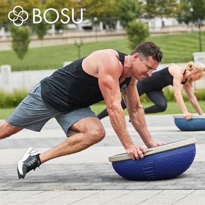 BOSU Nexgen Balance Trainer, Half-Ball Training Equipment, 65 cm Diameter, 300 lb Capacity - Burst-Resistant Stability Exercise Tool w/Non-Slip Base, Includes Hand Pump, Commercial-Grade - color: Future Dusk/Sandstone