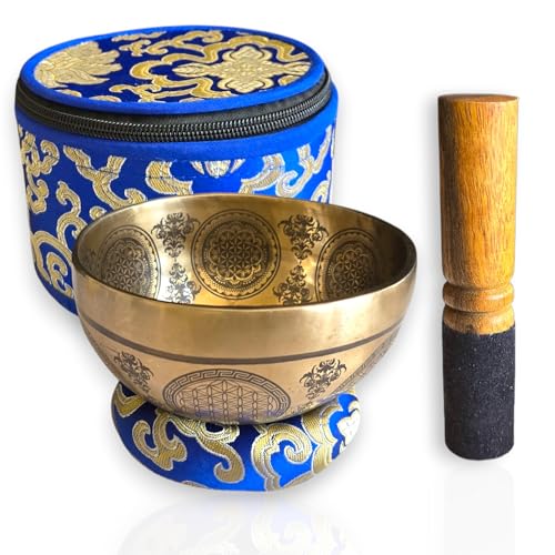 4.5 Inch Superfine Handmade Singing Bowl Set - Includes Mallet, Cushion & Gift Box – Premium Singing Bowl Set for Yoga, Relaxation & Mindful Living - Made in Nepal