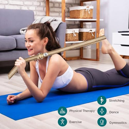 Yoga Exercise Adjustable Straps 8FT with Durable D-Ring for Pilates & Gym Workouts | Hold Poses, Stretch, Improve Flexibility & Maintain Balance - color: Mixed color C