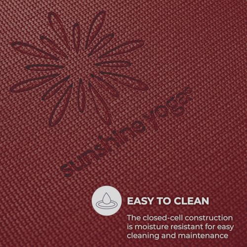 Voyage 5mm Studio Yoga Mats, 6 Pack, 72x24in - color: Burgundy