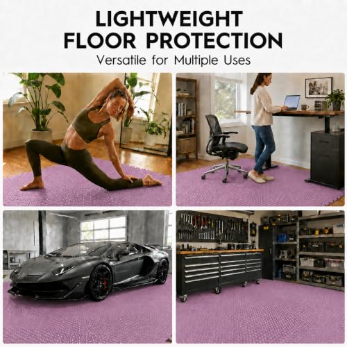 18 Pcs EVA Foam Floor Tiles, Puzzle Exercise Mat Set for Gym - color: Pink
