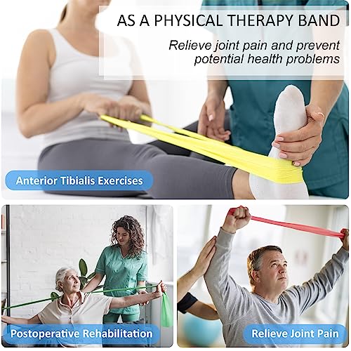 Resistance Bands Set for Physical Therapy, Rehab, Yoga and Pilates - color: 10-pcs resistance set