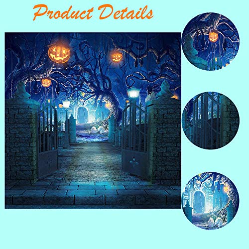 8X8FT Halloween Theme Pictorial Cloth Seamless Customized Photography Backdrop Background Studio Prop TP263B - size: 8X8FT