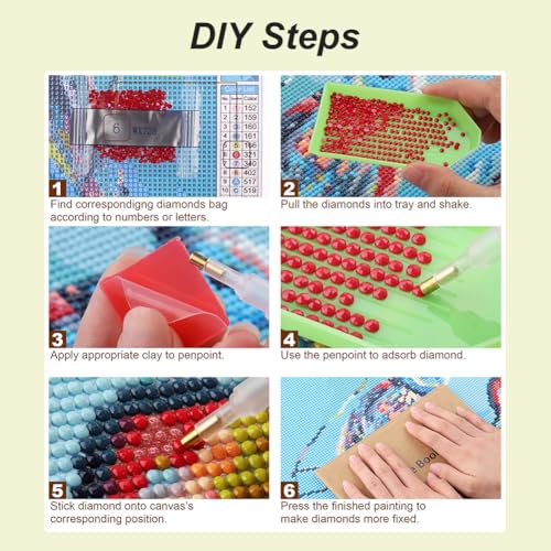 Acudotr Duck Diamond Art Kits for Adults, DIY Home Decor, 12x12 Inch | 5D DIY Diamond Painting kits, Full Round Drill Design, Easy for Beginners, Complete Tools Set, Prefect Handmade Gift