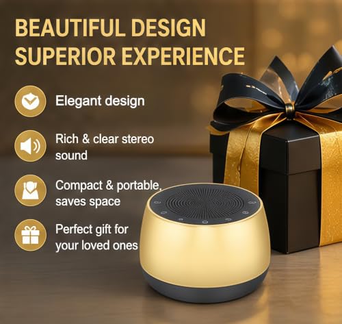 Portable Electronic Tibetan Singing Bowl, 9 Healing Sounds Touch Control Meditation Sound Machine with Timer Auto Off Memory Function for Yoga Reiki Relax Deep Sleep - color: Gold