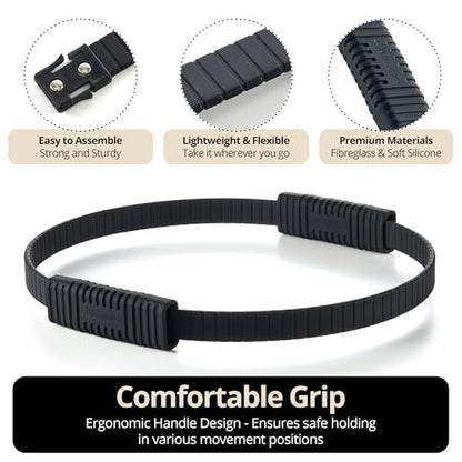 Build & Fitness Pilates Ring – 13.5 inch Magic Circle for Toning Thighs, Core, and Arms – Lightweight, Durable Silicone & Fiberglass Construction for Modern Home, Studio & Travel Workouts