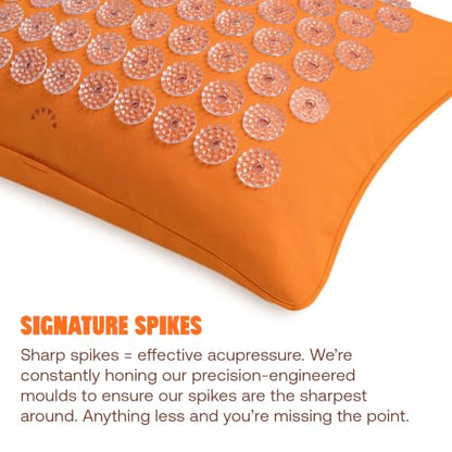 ShaktiMat Acupressure Pillow, Neck & Shoulder Relief, Premium Level 1 Amber | Relaxation, Massage Muscles, Aid Sleep, Unlock Inner Tension, Similar to Acupuncture, Made with Organic Cotton & ABS spikes - color: Premium-amber, size: Level 1