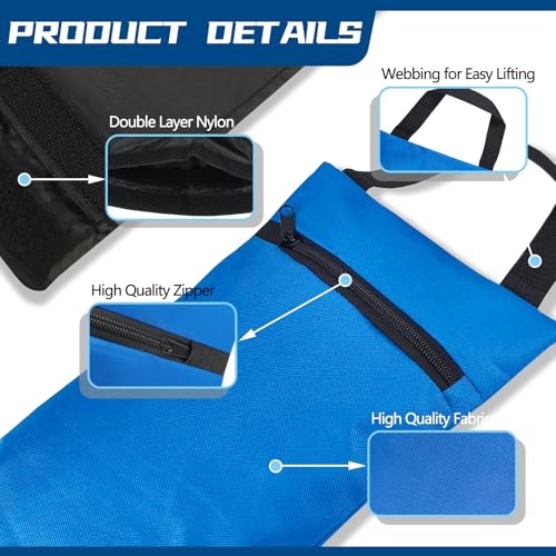 Unfilled Sandbag with Dual Compartment for Yoga 2 Pack Not Include Fillers - color: Blue