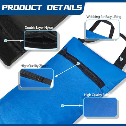 Unfilled Sandbag with Dual Compartment for Yoga 2 Pack Not Include Fillers - color: Blue