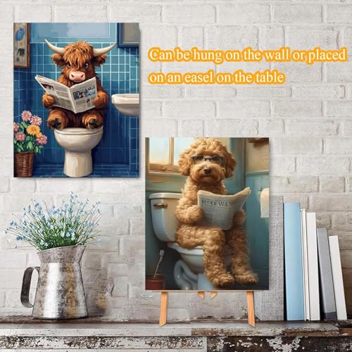 TCDZMYGS 4 Pack Paint by Numbers Kit for Adults Beginner,Cats Dogs Cows Giraffes Easy Paint by Number Kits with Framed, Animal DIY Acrylic Oil Painting by Numbers for Home Wall Decor 10 x 12 inch - color: paint by numbers-1